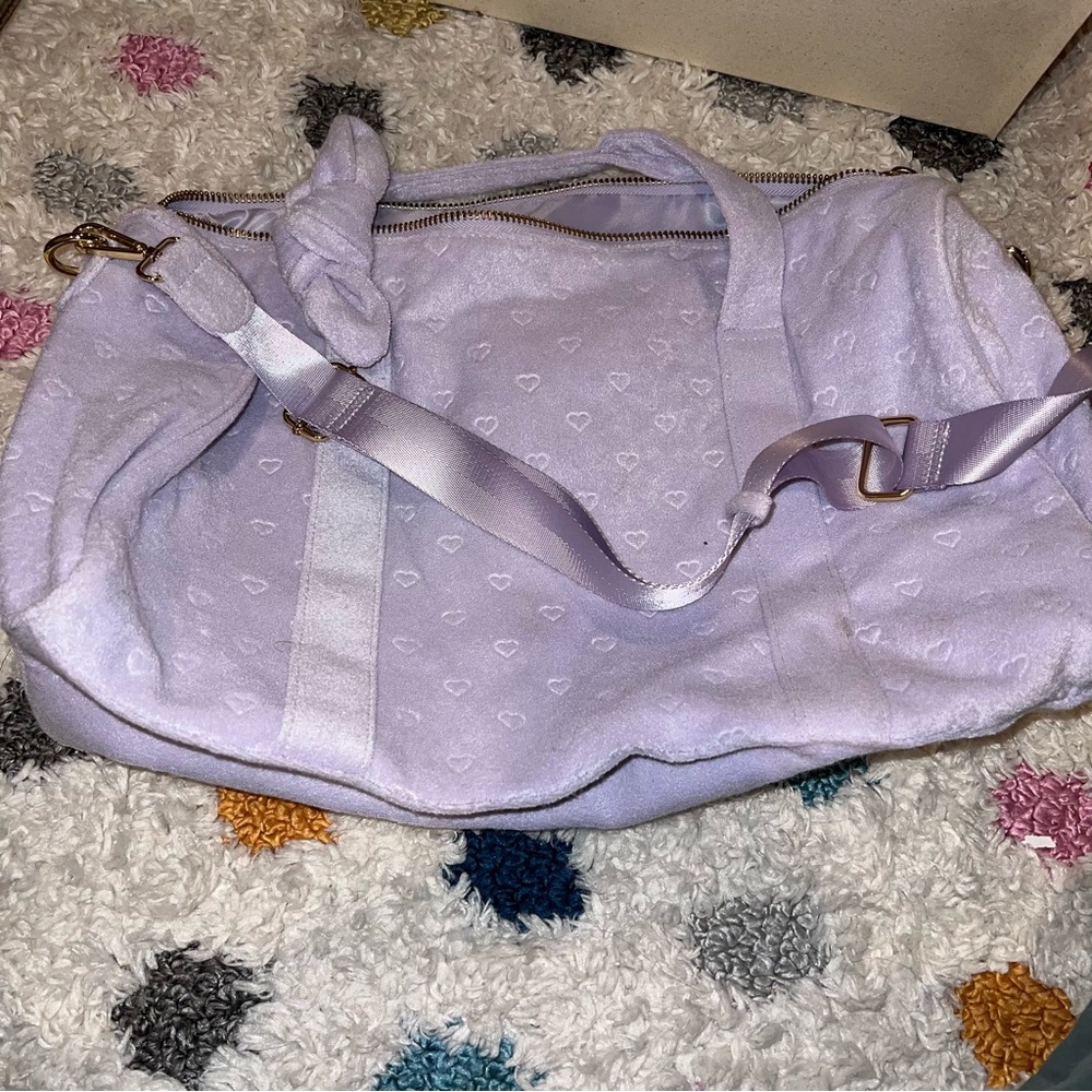 Stoney Clover Lane x target Lilac Heart Pattern Women's Travel Bag